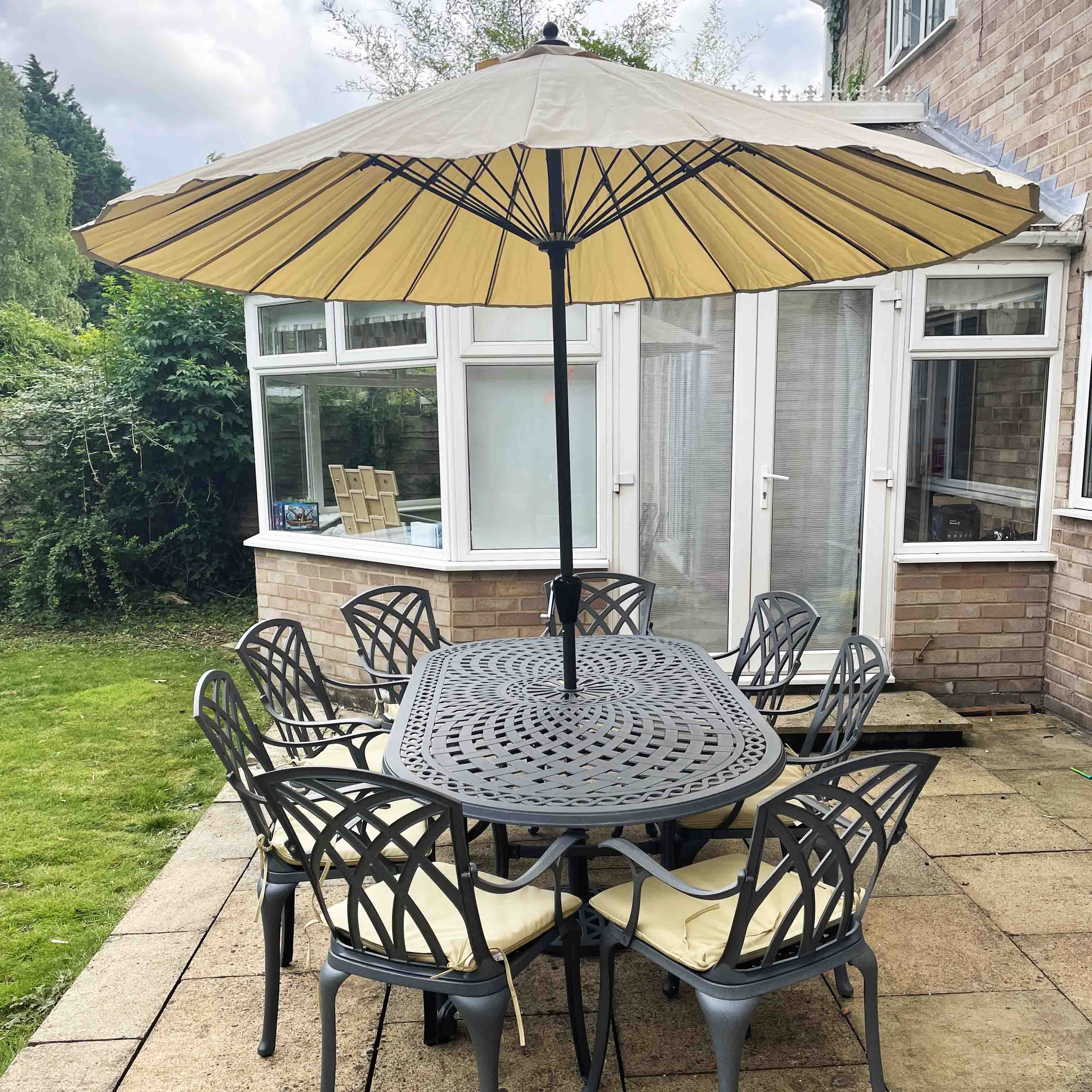 Catherine Table 8 Seater Set - Slate - Image 12