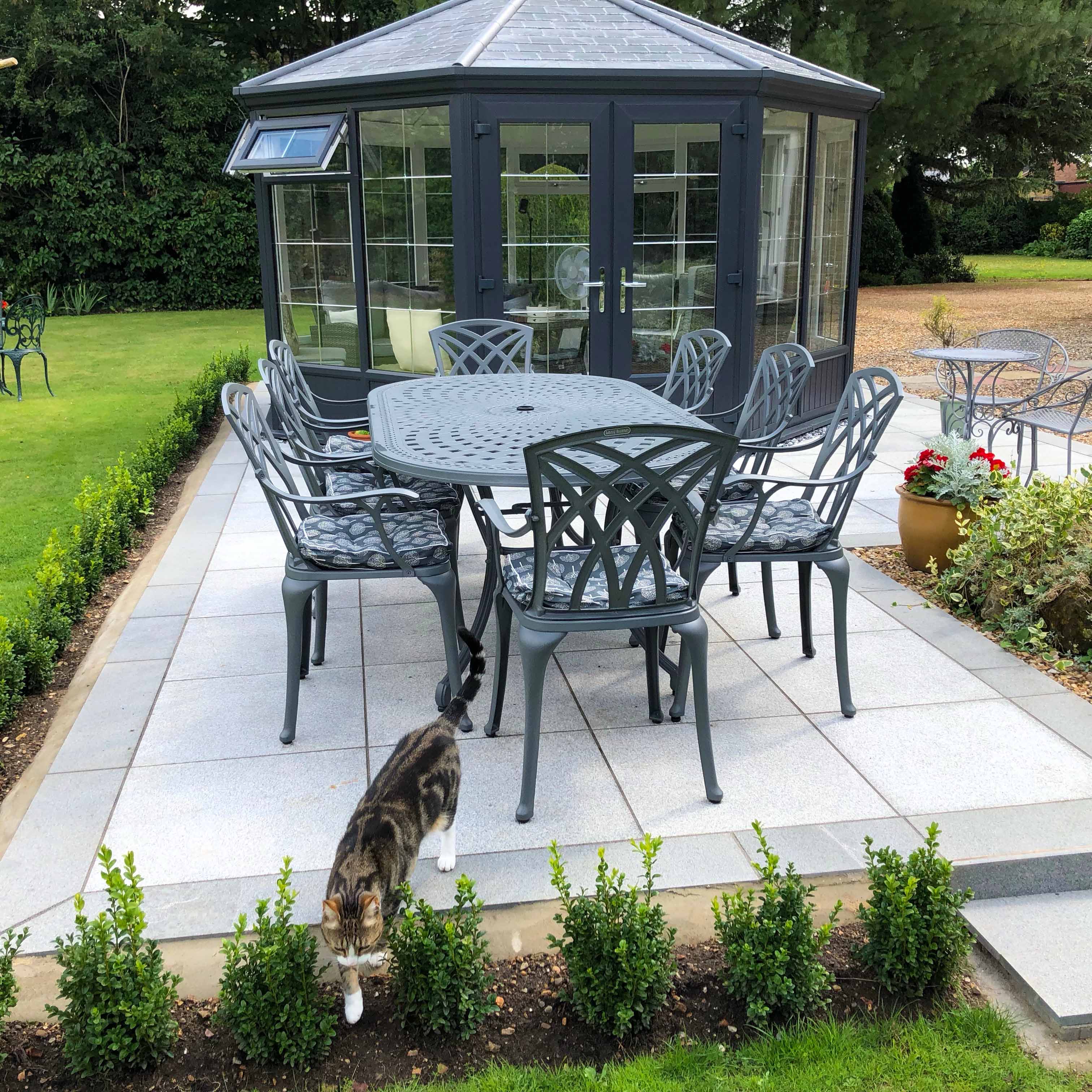 Catherine Table 8 Seater Set - Slate - Image 15