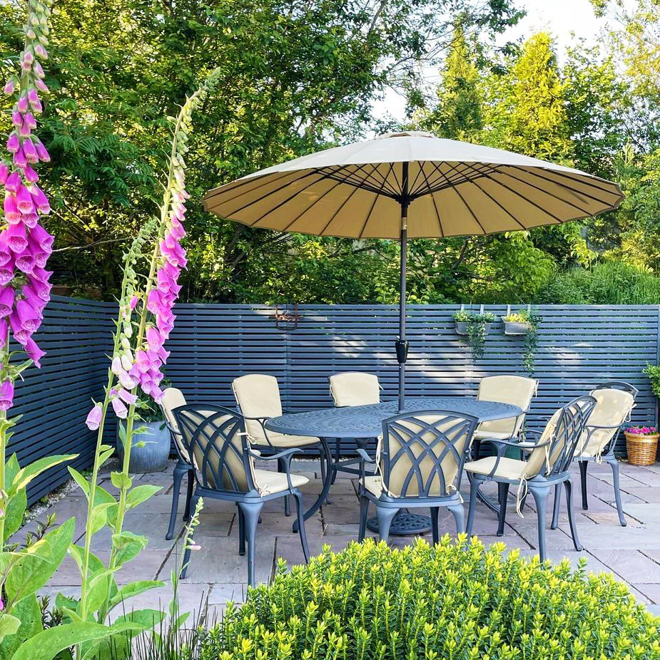 Catherine Table 8 Seater Set - Slate - Image 3