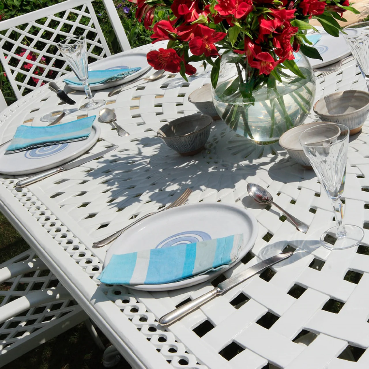 Catherine Table 8 Seater Set - White - Image 4