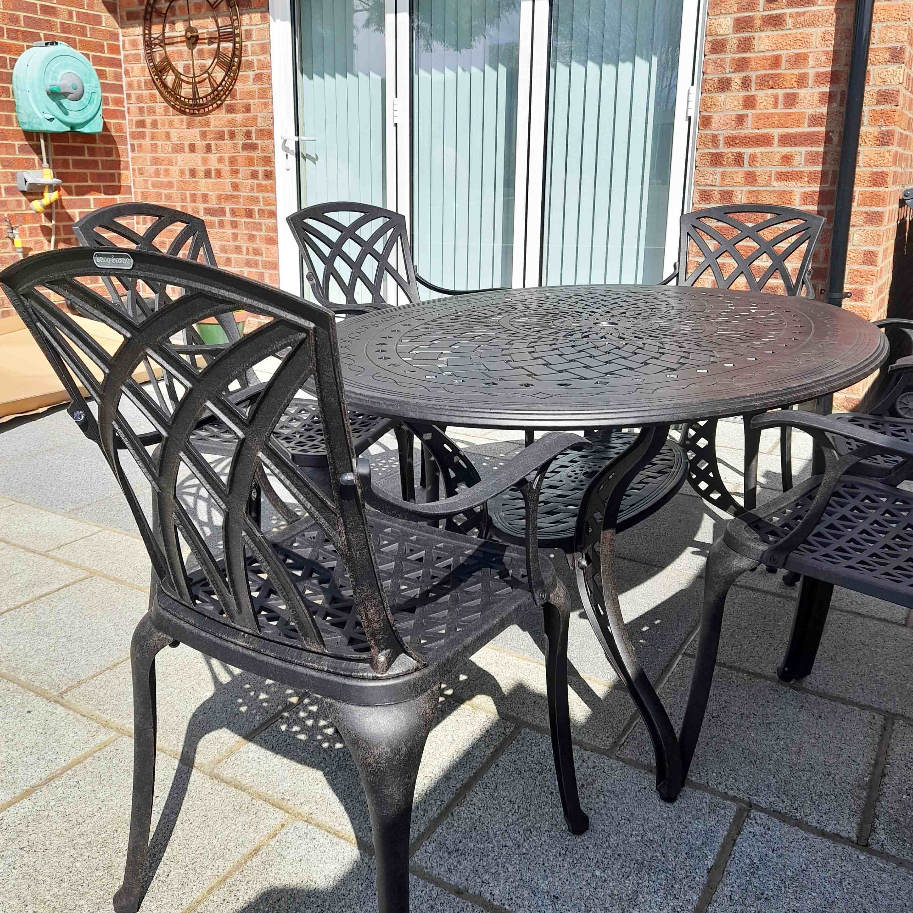 Charlotte Table 6 Seater Set - Antique Bronze - Image 16