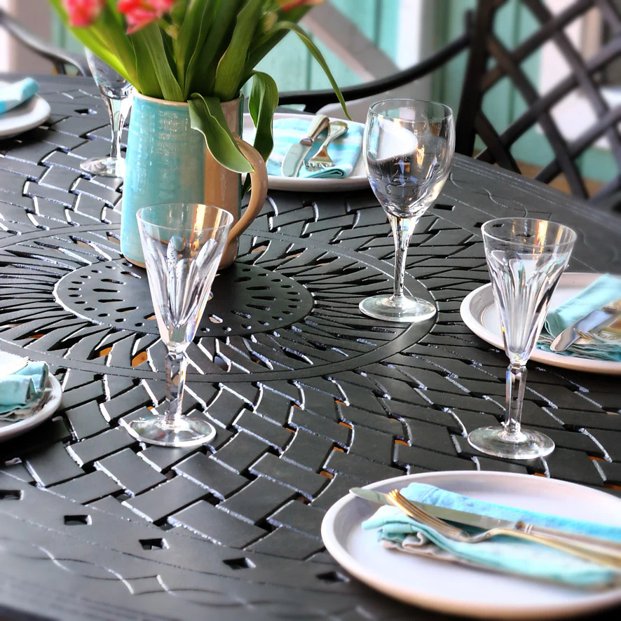 Charlotte Table 6 Seater Set - Antique Bronze - Image 7