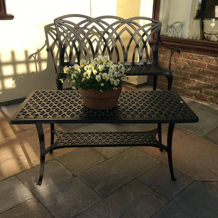 Claire Table 2 Seater Set - Antique Bronze - Image 11