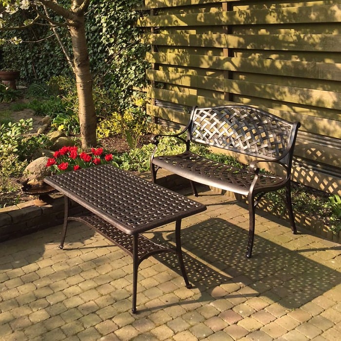 Claire Table 2 Seater Set - Antique Bronze - Image 12