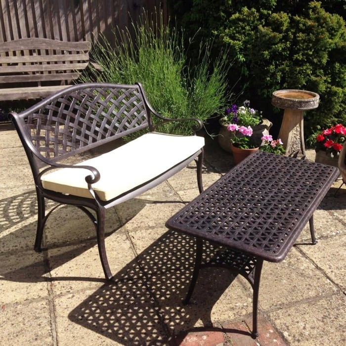 Claire Table 2 Seater Set - Antique Bronze - Image 14