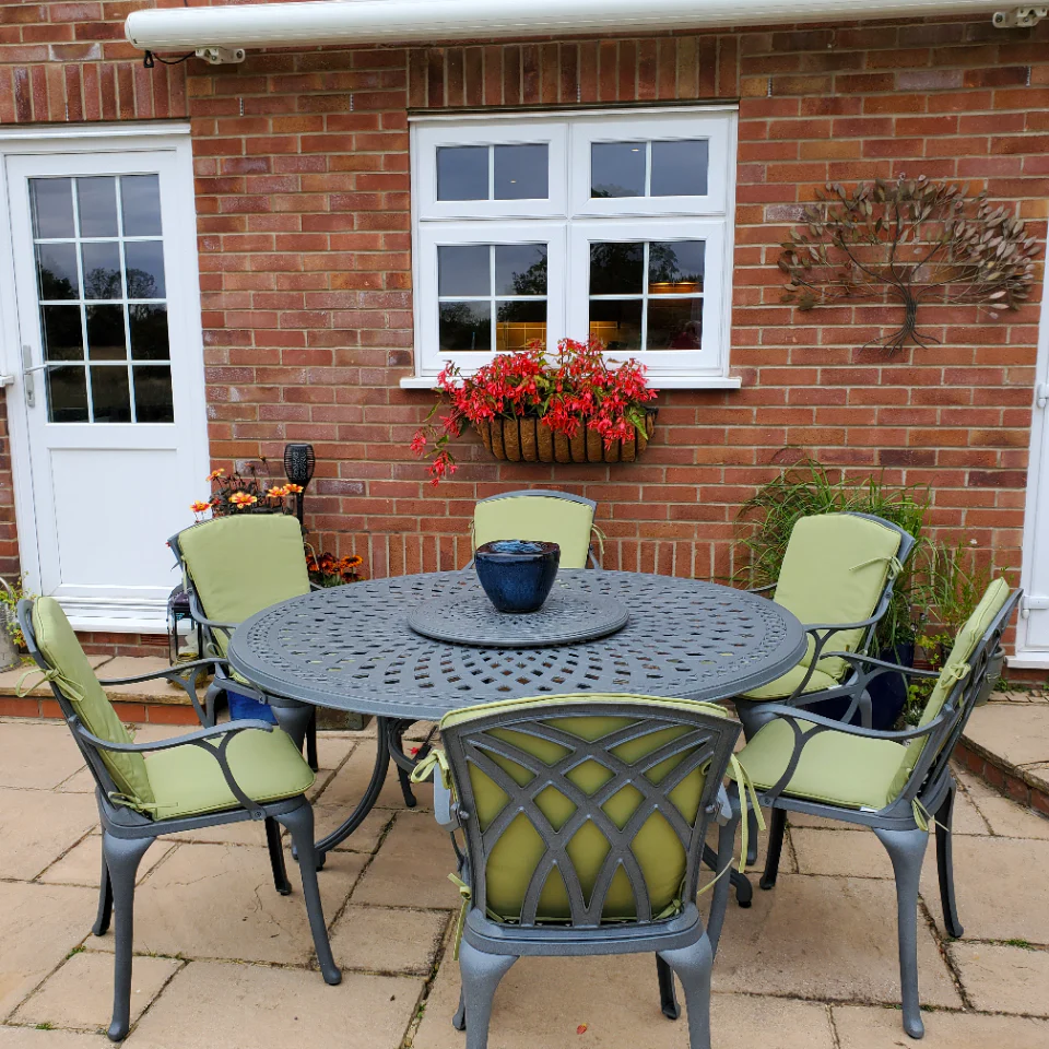 Frances Table 6 Seater Set - Slate - Image 16
