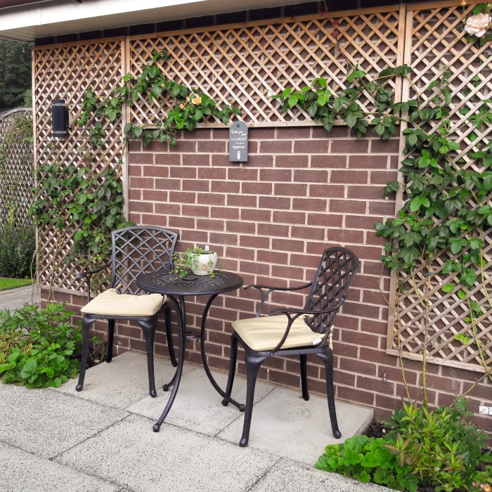 Ella Bistro Table 2 Seater Set - Antique Bronze - Image 3