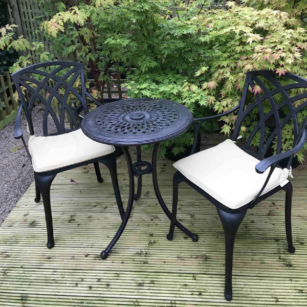 Ella Bistro Table 2 Seater Set - Antique Bronze - Image 8