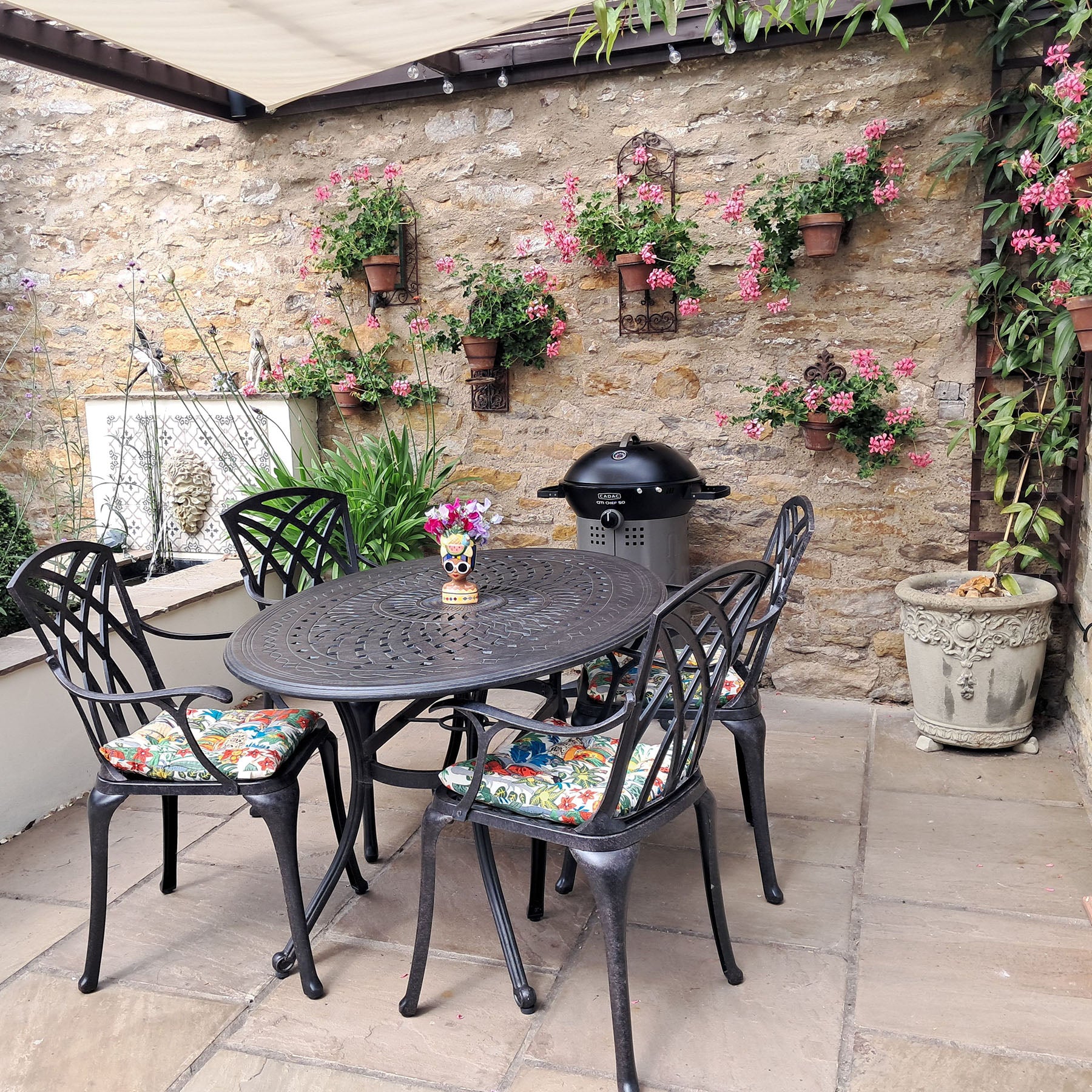 Emily Table 4 Seater Set - Antique Bronze - Image 3