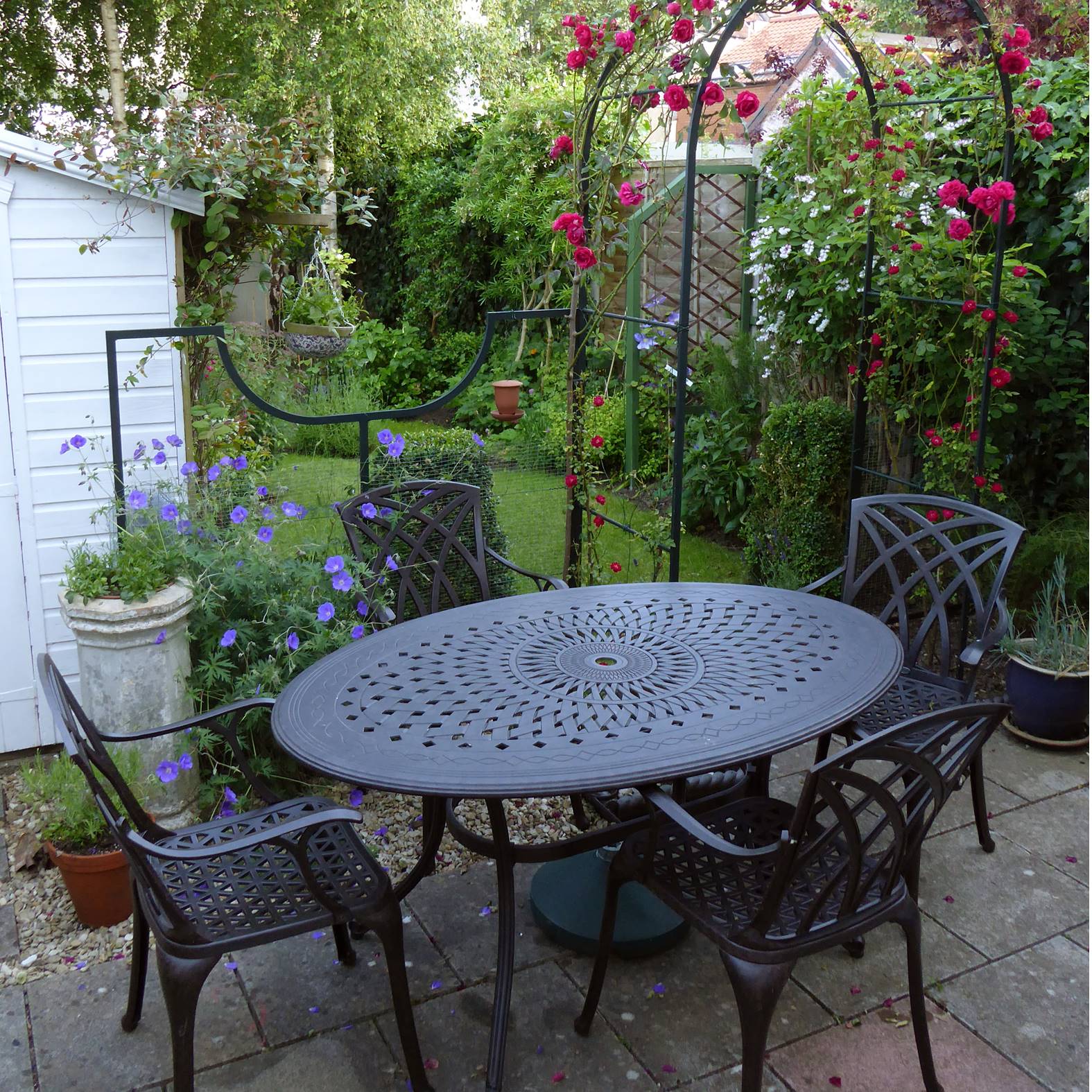 Emily Table 4 Seater Set - Antique Bronze - Image 4