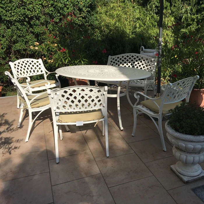 Emily Table 4 Seater Set - White - Image 9