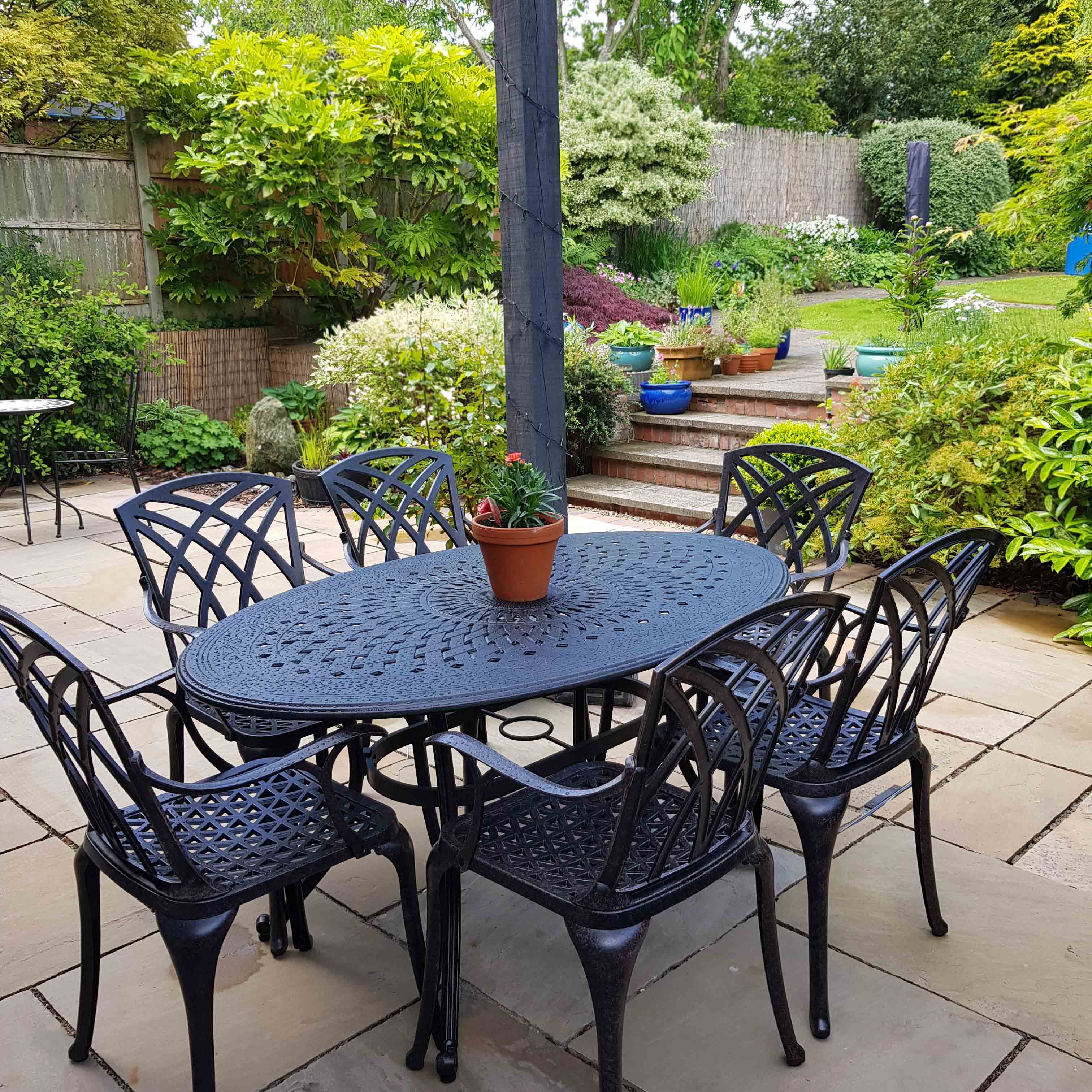 Emily Table 6 Seater Set - Antique Bronze - Image 10