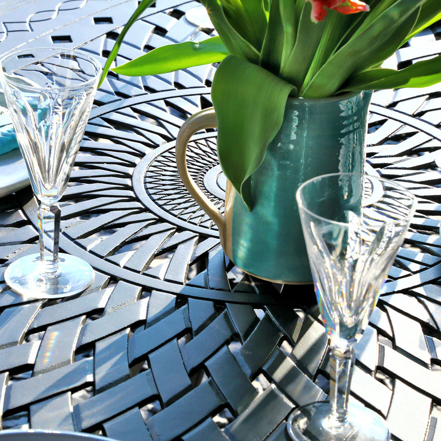 Emily Table 6 Seater Set - Antique Bronze - Image 5