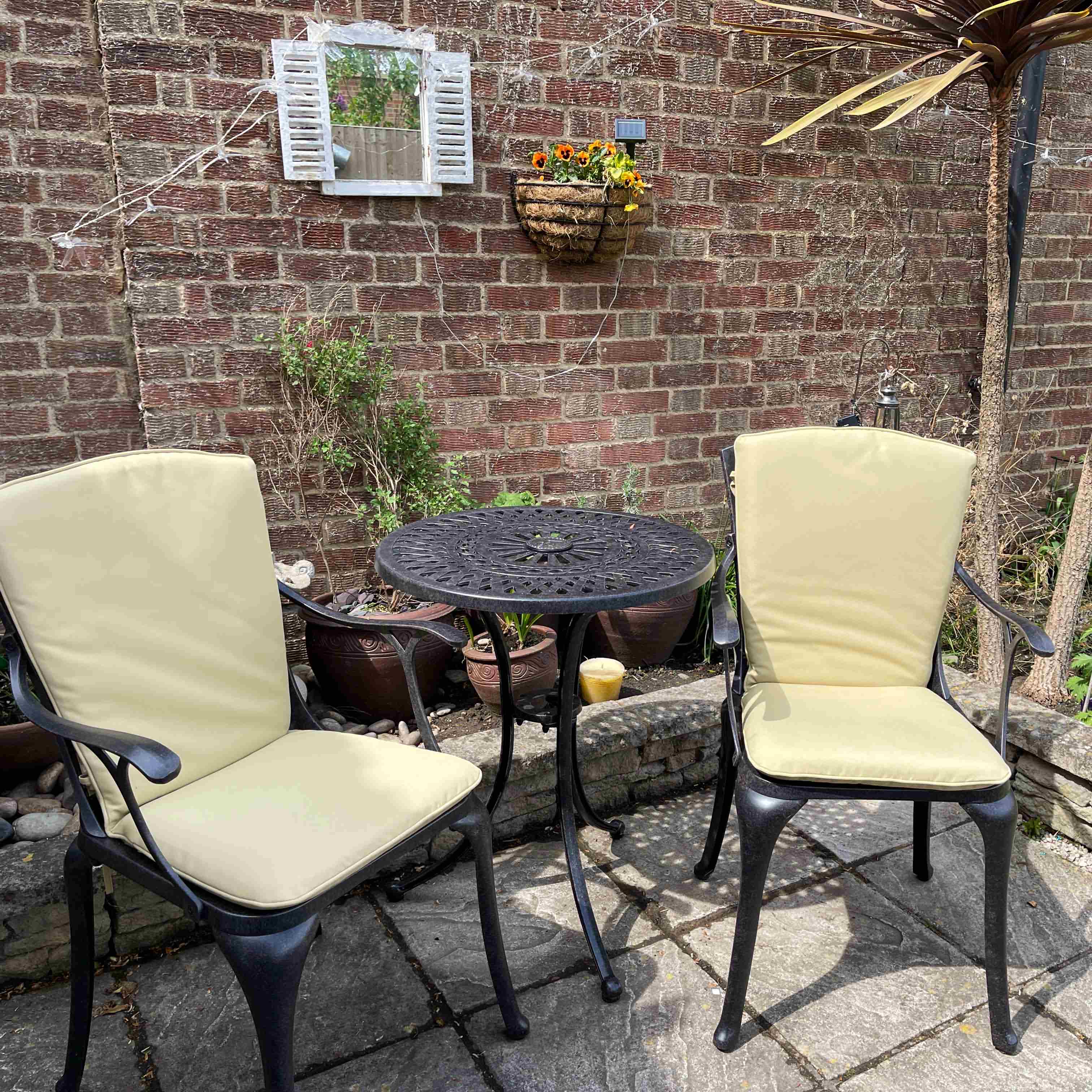 Eve Bistro Table 2 Seater Set - Antique Bronze - Image 11