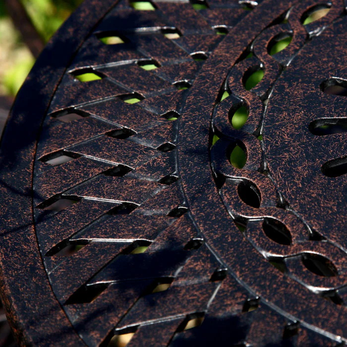 Eve Bistro Table 2 Seater Set - Antique Bronze - Image 15