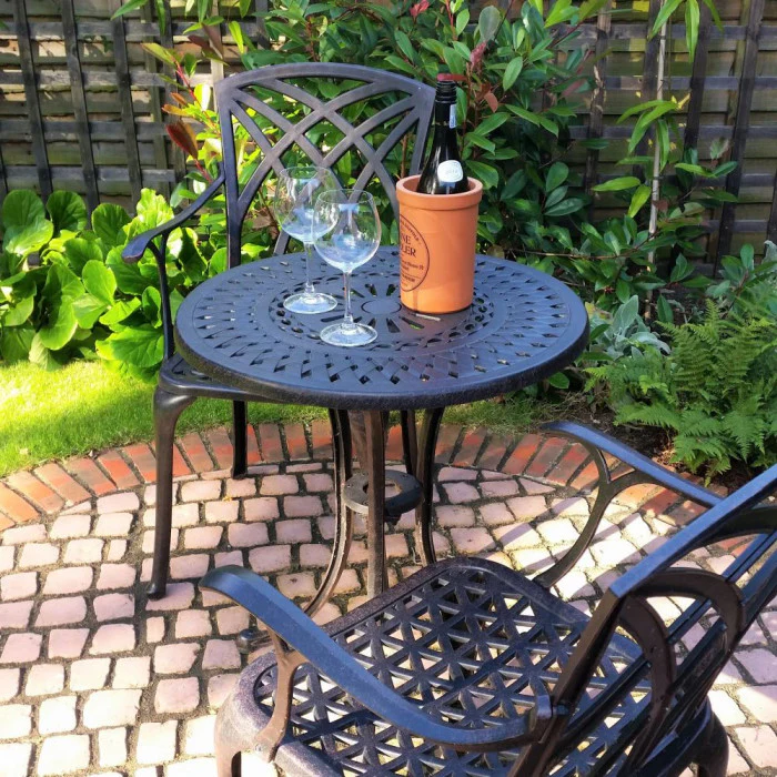 Eve Bistro Table 2 Seater Set - Antique Bronze - Image 3