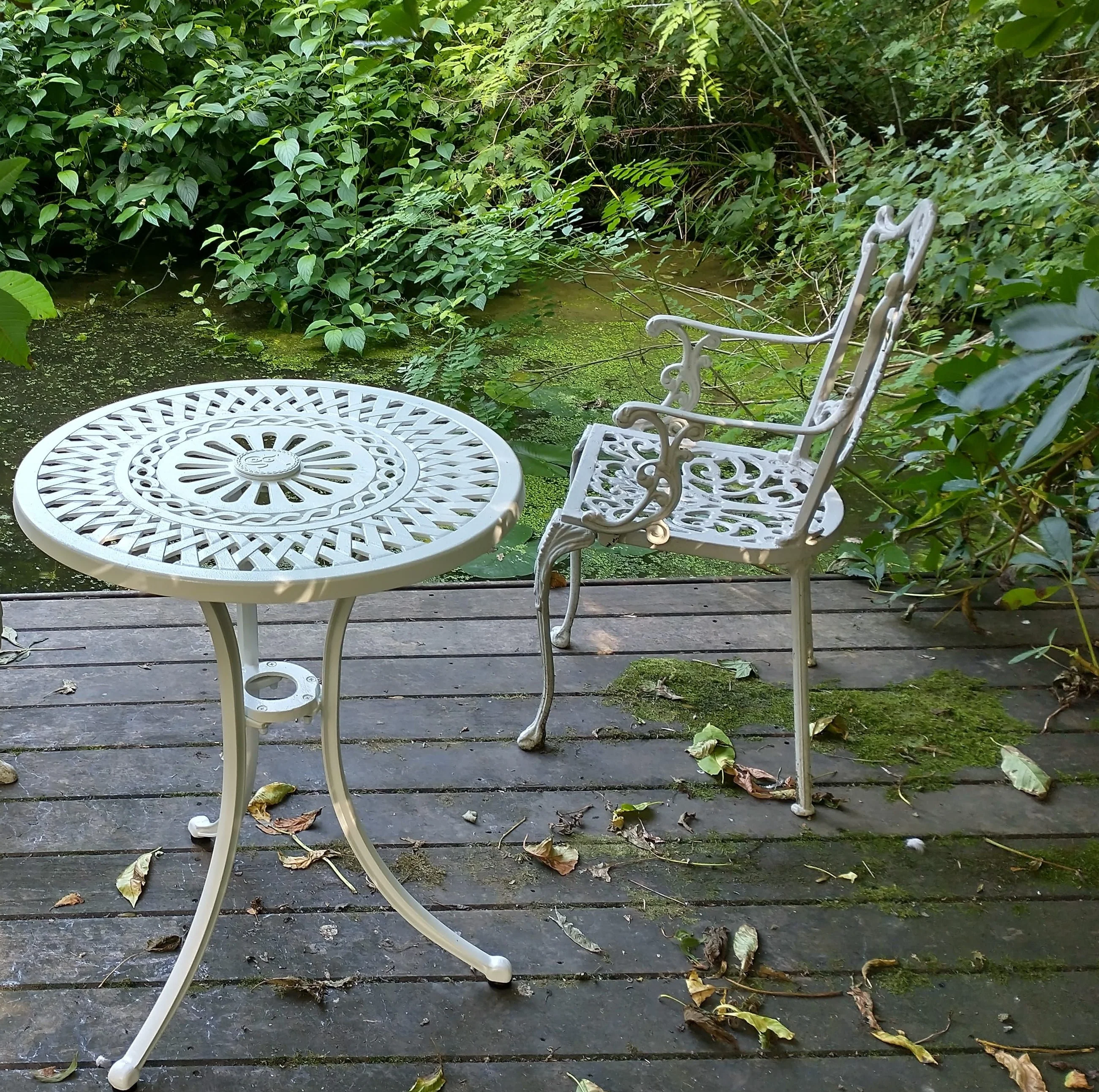 Eve Bistro Table 2 Seater Set - White - Image 10