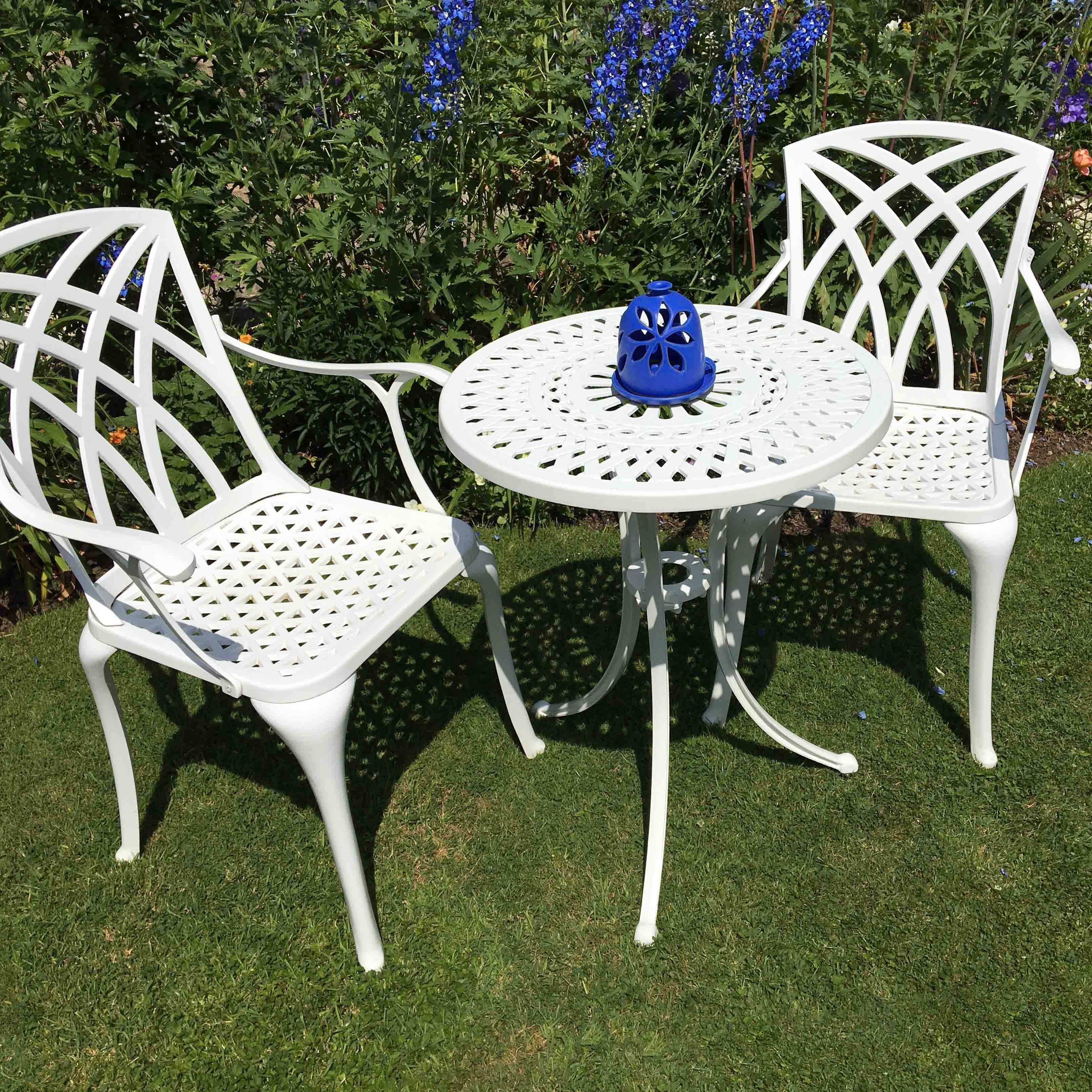 Eve Bistro Table 2 Seater Set - White - Image 3