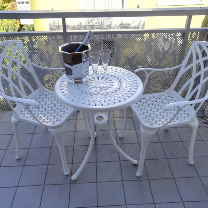 Eve Bistro Table 2 Seater Set - White - Image 9