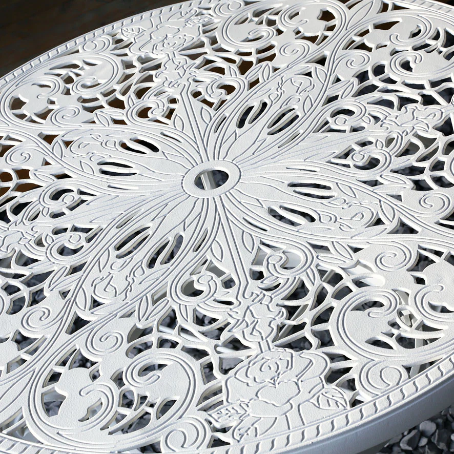 Flora Table 4 Seater Set - White - Image 11