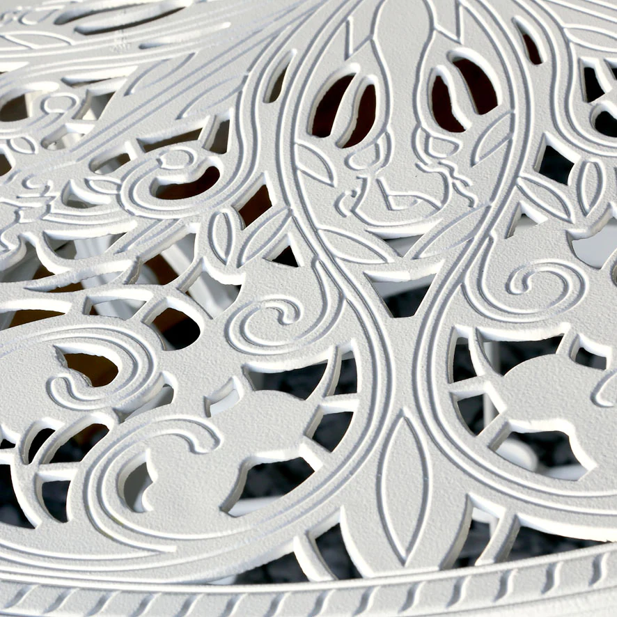 Flora Table 4 Seater Set - White - Image 12