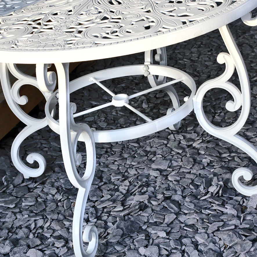 Flora Table 4 Seater Set - White - Image 14