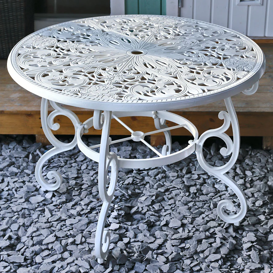 Flora Table 4 Seater Set - White - Image 5