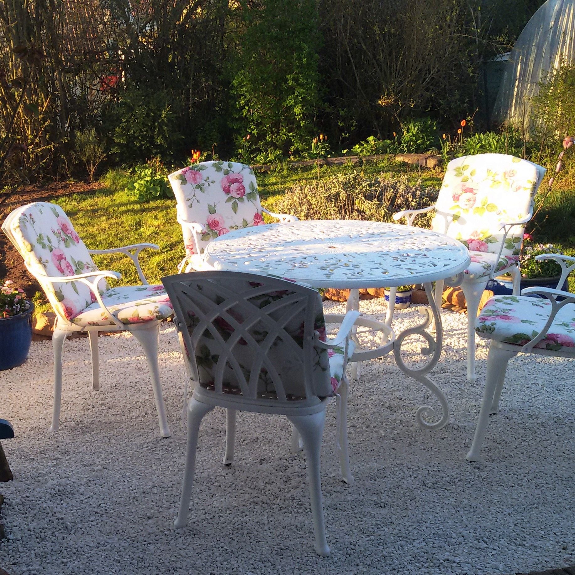 Flora Table 4 Seater Set - White - Image 6