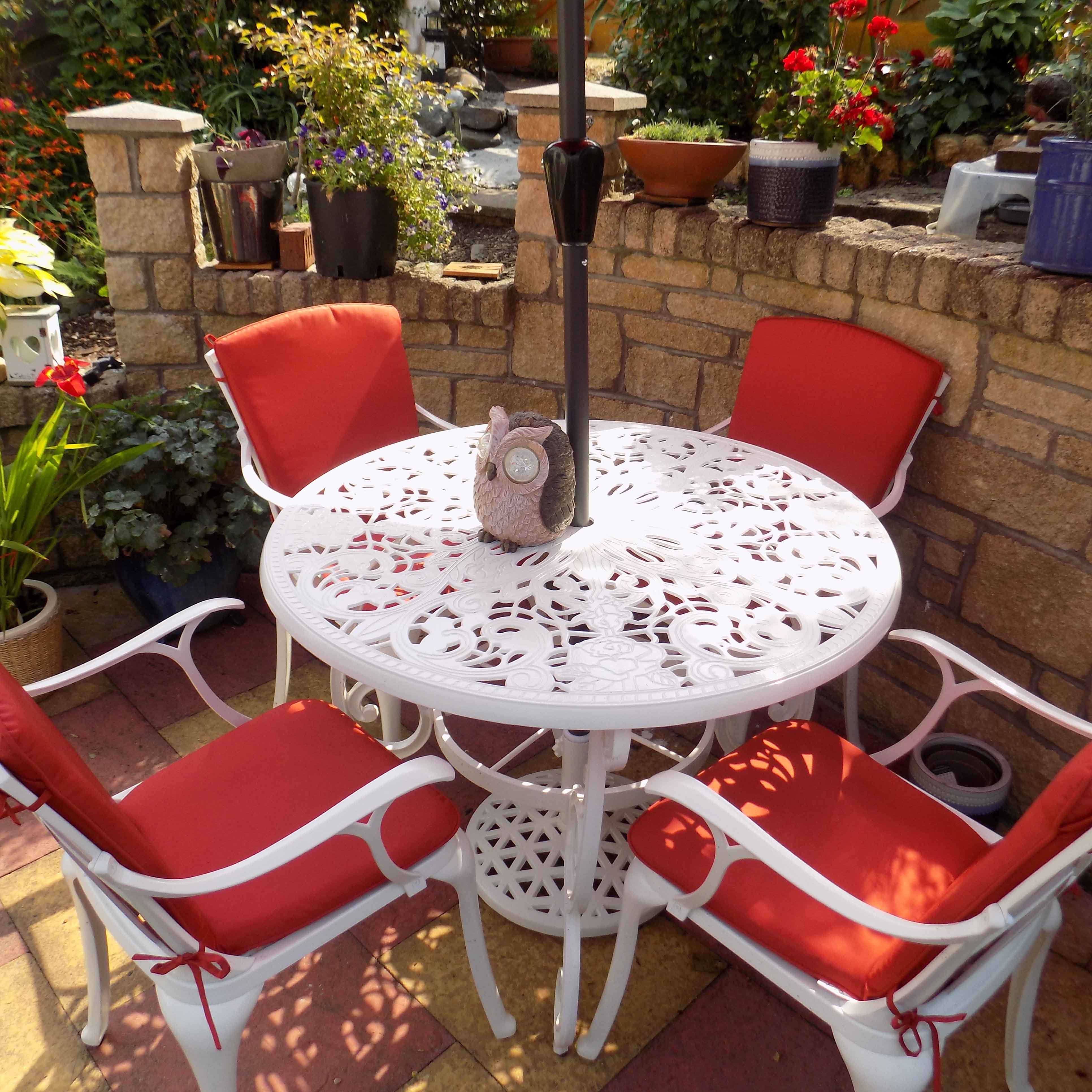 Flora Table 4 Seater Set - White - Image 9