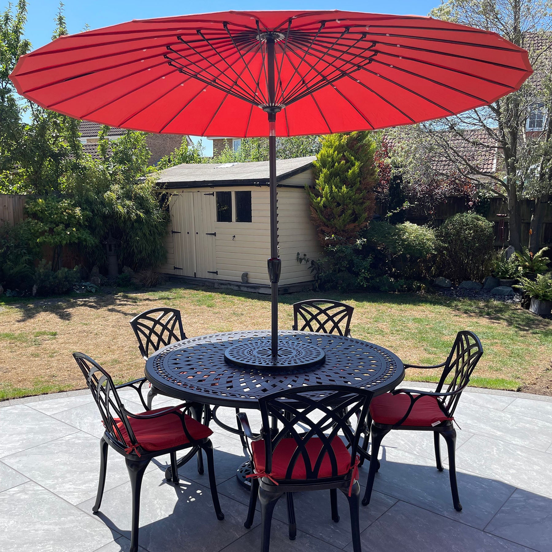 Frances Table 6 Seater Set - Antique Bronze - Image 5