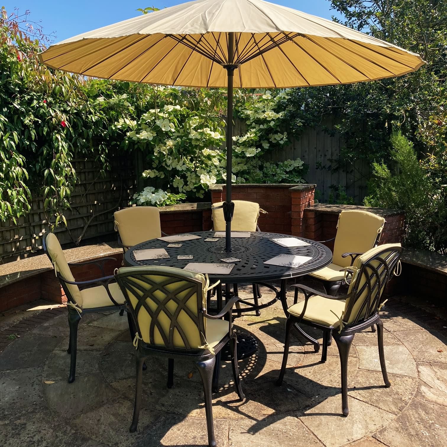 Frances Table 6 Seater Set - Antique Bronze - Image 8