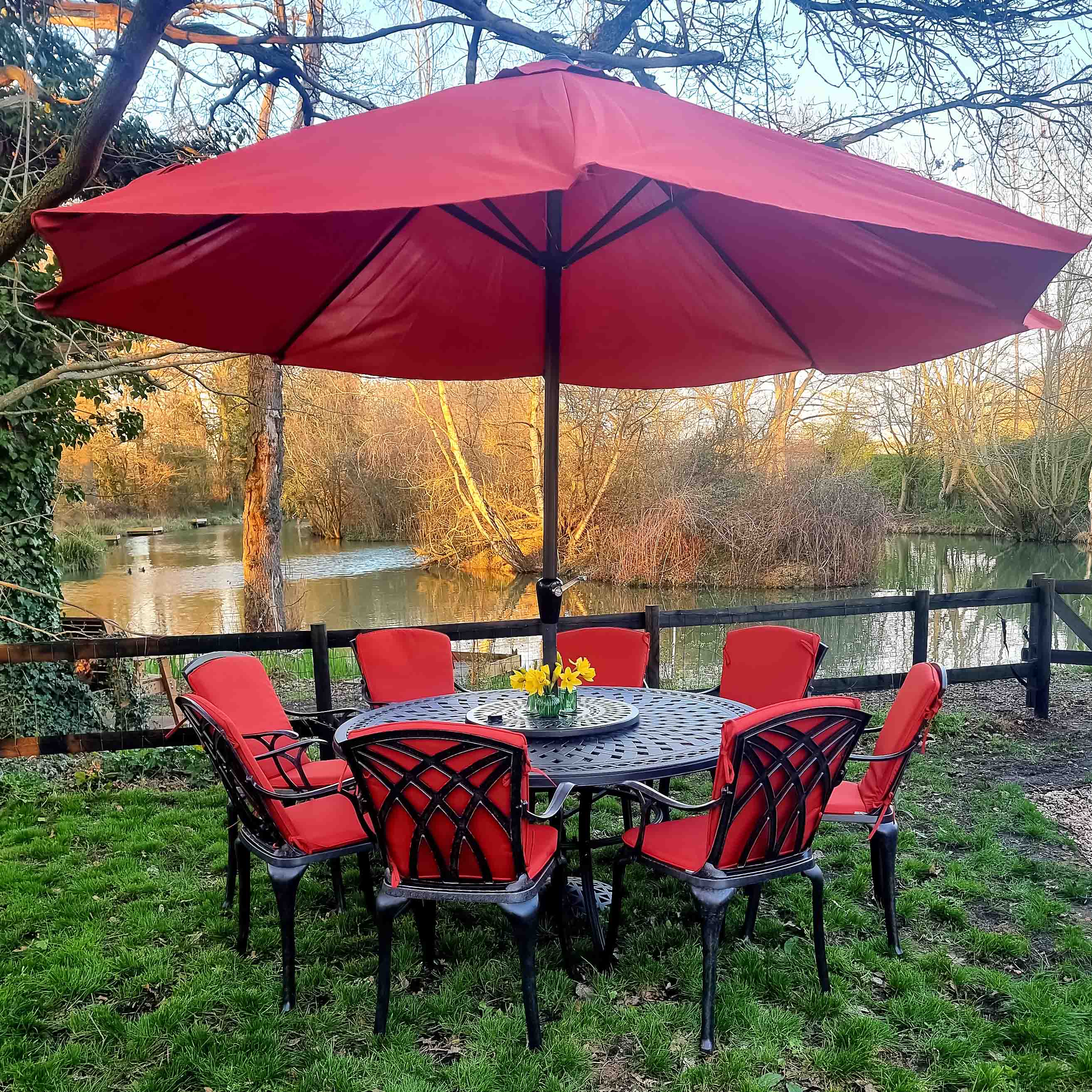 Frances Table 8 Seater Set - Antique Bronze - Image 5