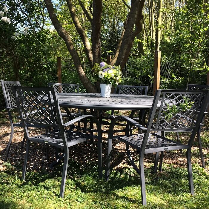 Frances Table 8 Seater Set - Slate - Image 12