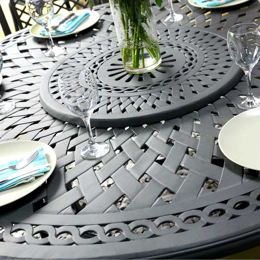 Frances Table 8 Seater Set - Slate - Image 7