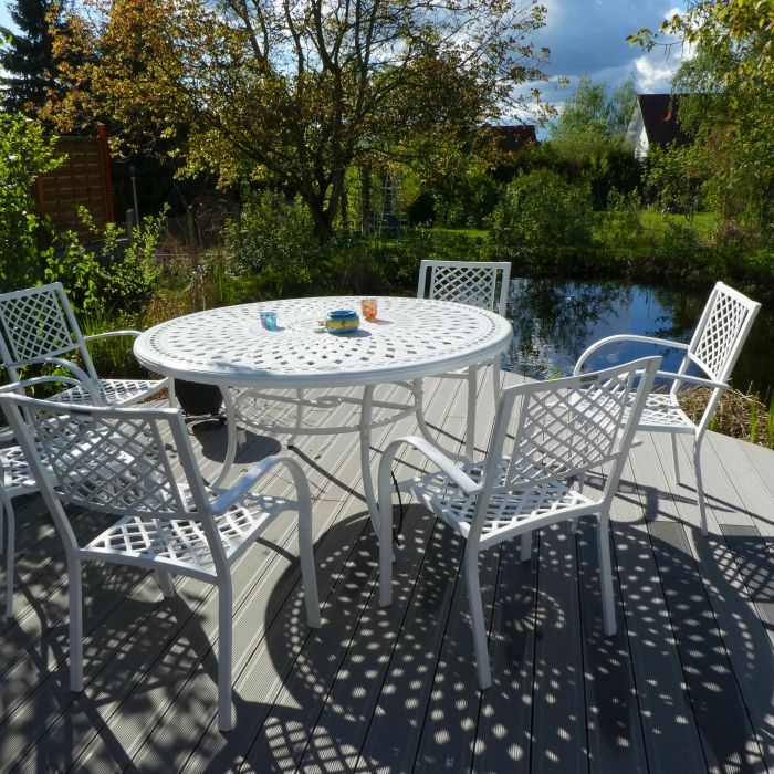 Frances Table 8 Seater Set - White - Image 8