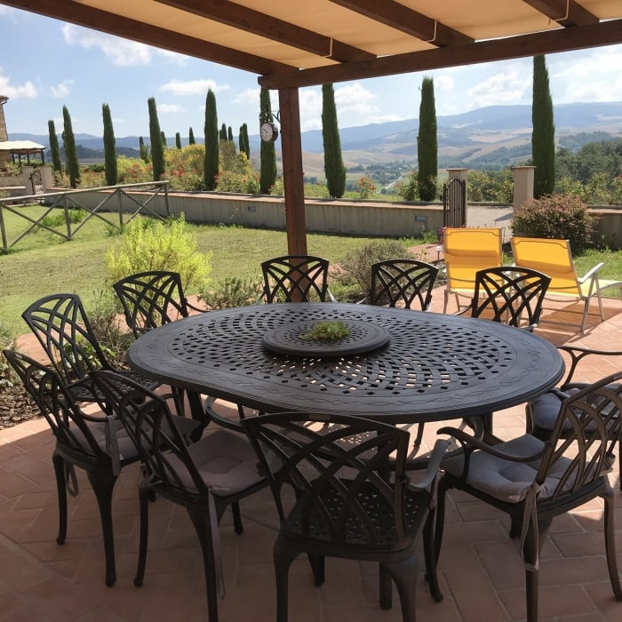 Gloria Table 8 Seater Set - Antique Bronze - Image 10