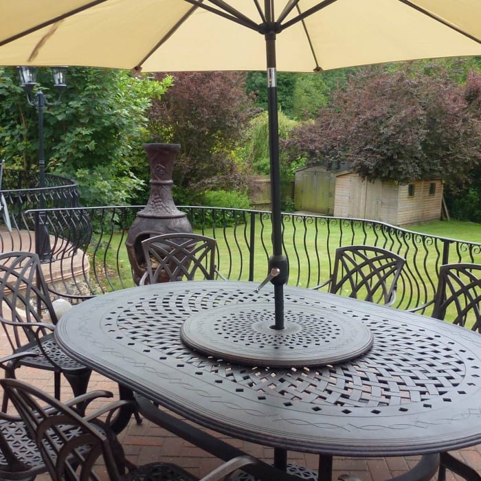 Gloria Table 8 Seater Set - Antique Bronze - Image 8