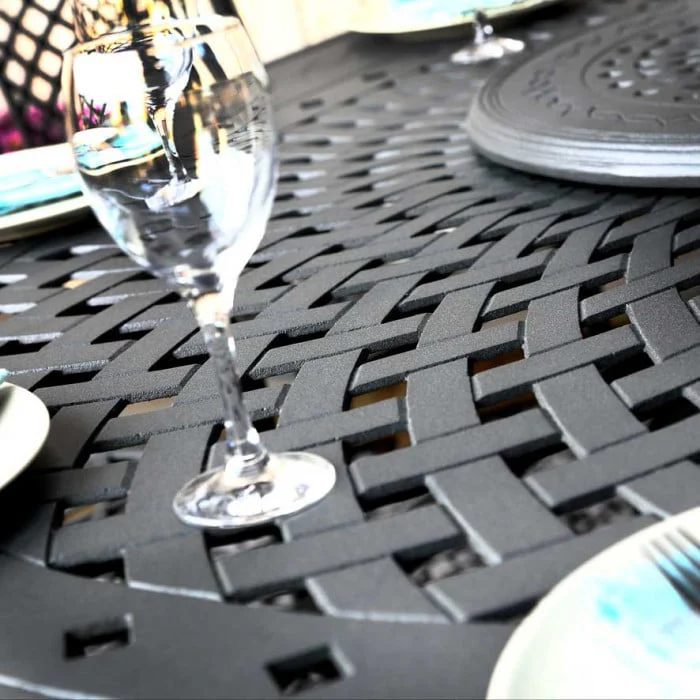 Gloria Table 8 Seater Set - Slate - Image 7