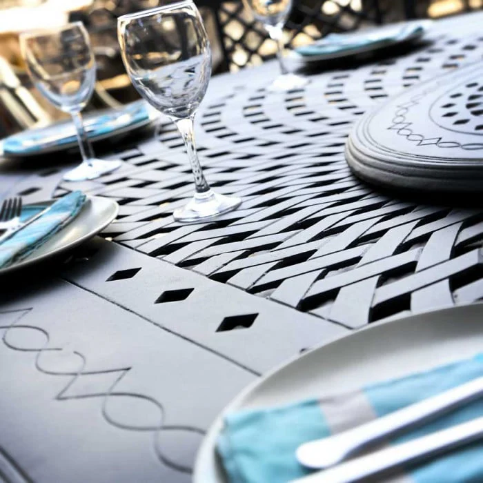 Gloria Table 8 Seater Set - Slate - Image 9