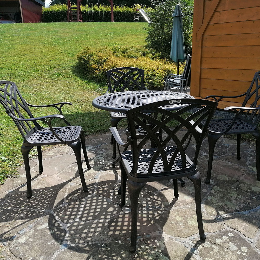 Hannah Table 4 Seater Set - Antique Bronze - Image 3