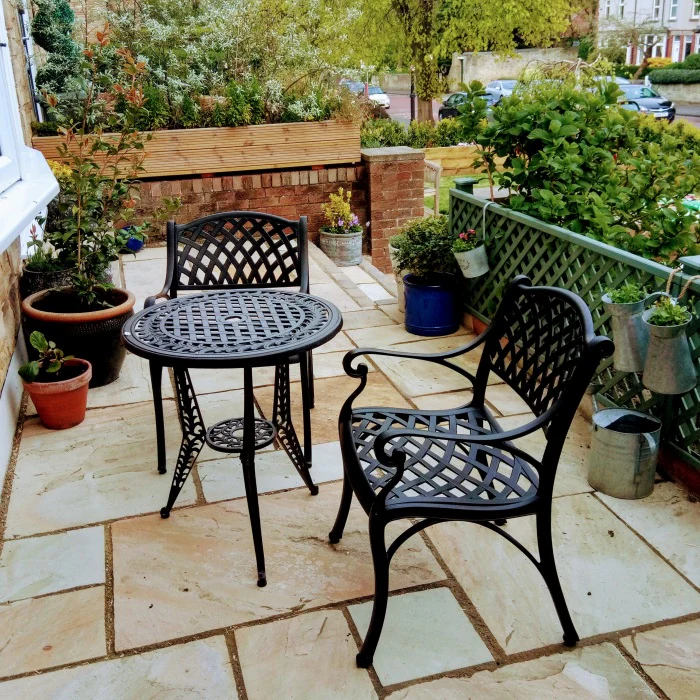 Ivy Bistro Table 2 Seater Set - Antique Bronze - Image 7