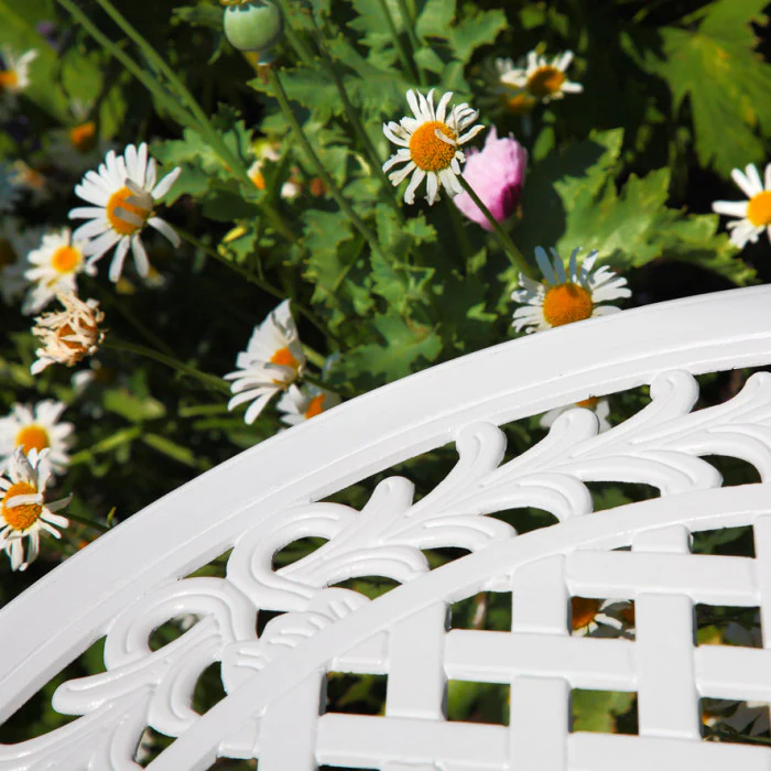 Ivy Bistro Table 2 Seater Set - White - Image 10