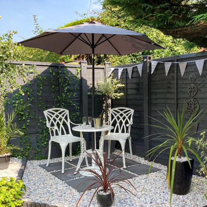 Ivy Bistro Table 2 Seater Set - White - Image 3