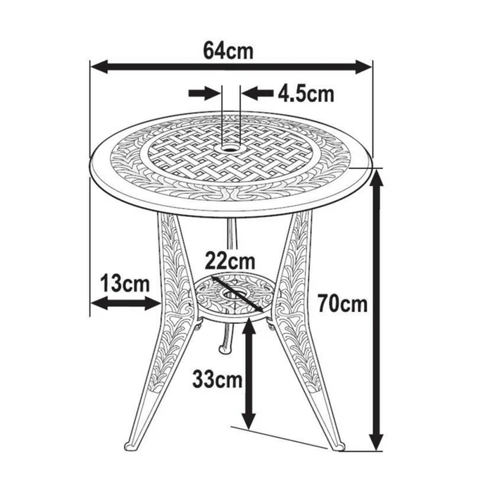 Ivy Bistro Table - White - Image 5