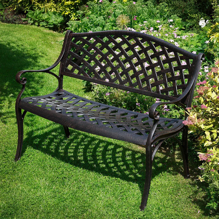 Jasmine Bench Set - Antique Bronze - Image 6