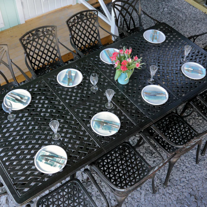 Jennifer Table 10 Seater Set - Antique Bronze - Image 10