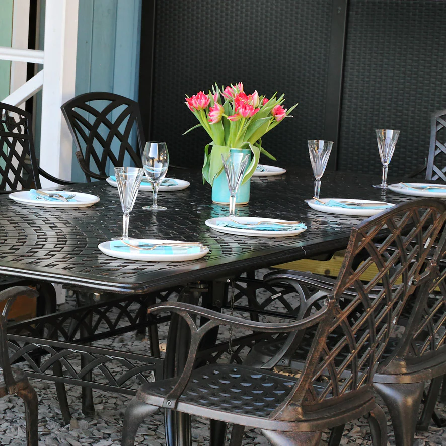 Jennifer Table 10 Seater Set - Antique Bronze - Image 13