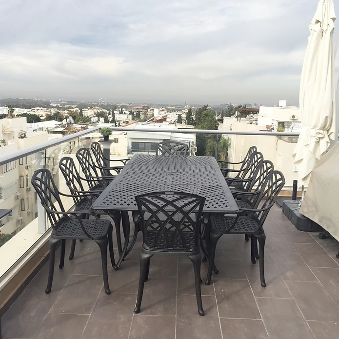 Jennifer Table 10 Seater Set - Antique Bronze - Image 5