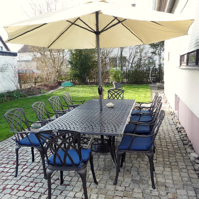 Jennifer Table 10 Seater Set - Antique Bronze - Image 6