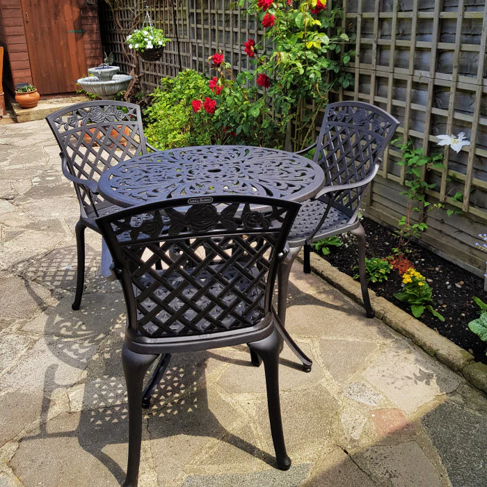 Jill Table 4 Seater Set - Antique Bronze - Image 8